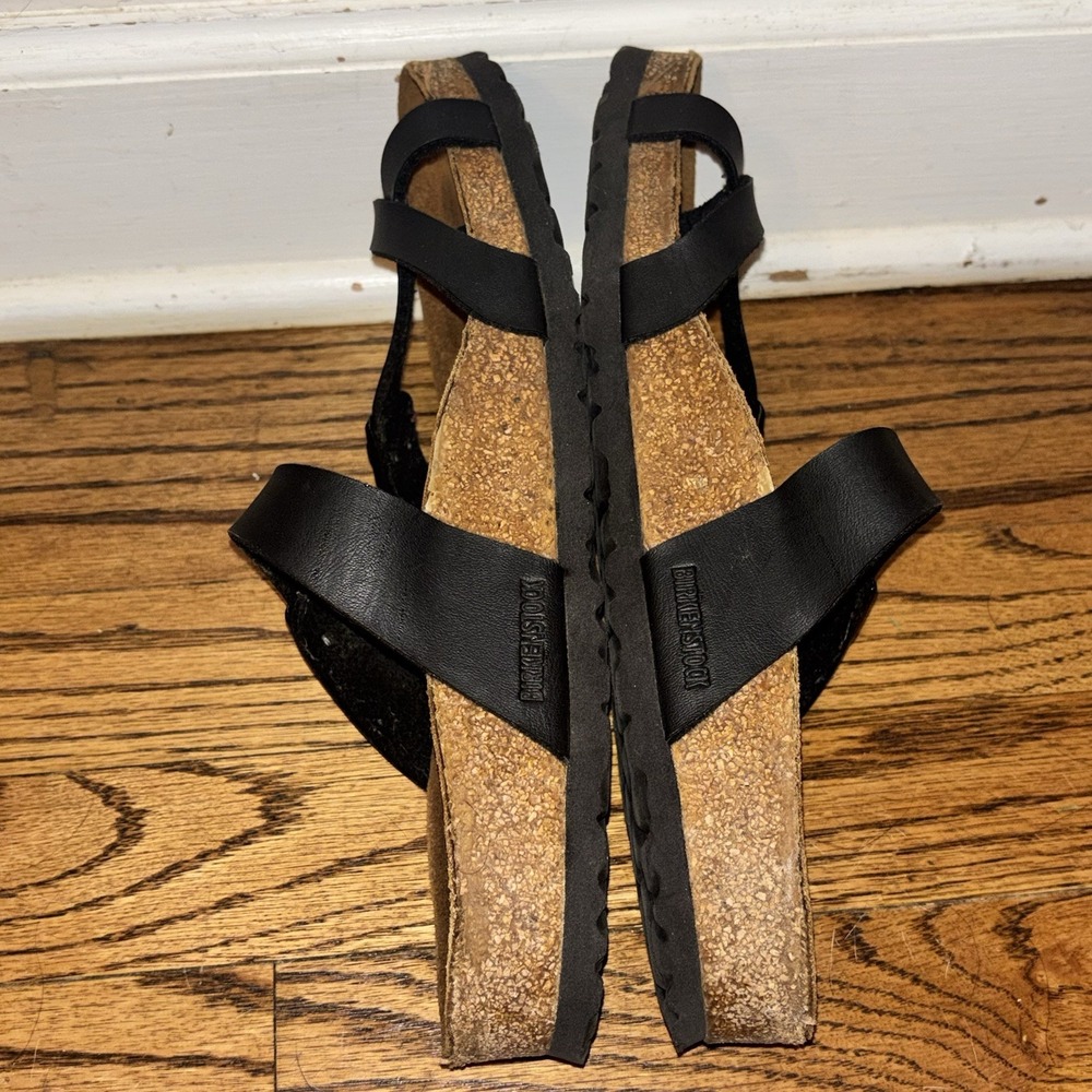 Birkenstock Mayari Black Birko-Flor Toe Loop Sandals Womens 40 L9 M7 - Picture 6 of 13